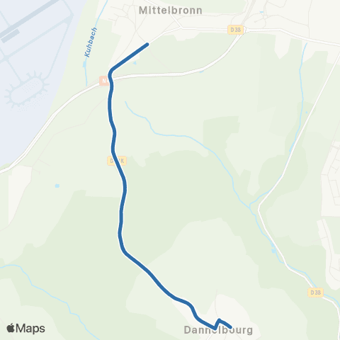 Fluo 57 Mittelbronn / Dannelbourg map