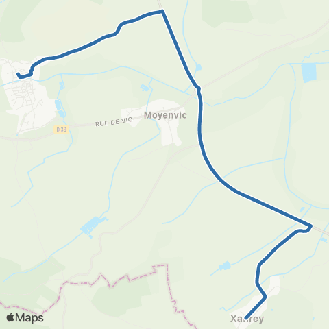 Fluo 57 Xanrey / Vic-sur-Seille map