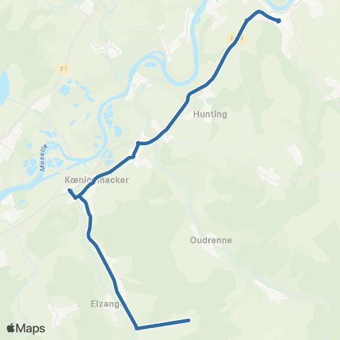 Fluo 57 Oudrenne / Sierck-les-Bains map