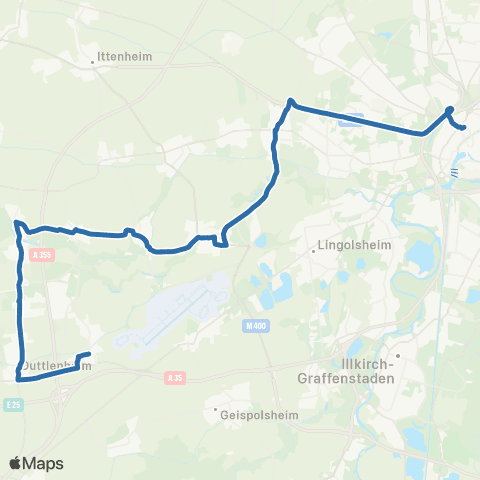 Fluo 67 Strasbourg - Duppigheim map