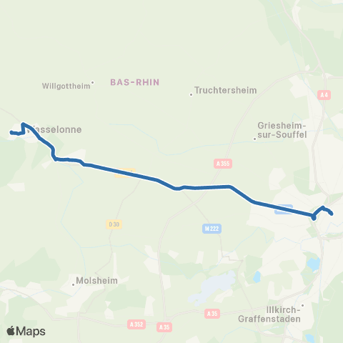 Fluo 67 Wasselonne - Strasbourg map