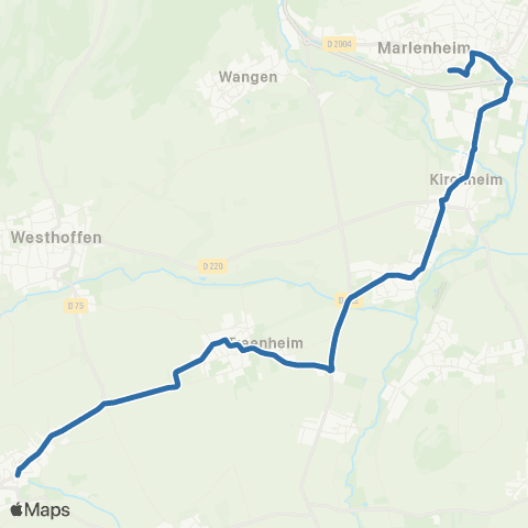 Fluo 67 Marlenheim - Balbronn map
