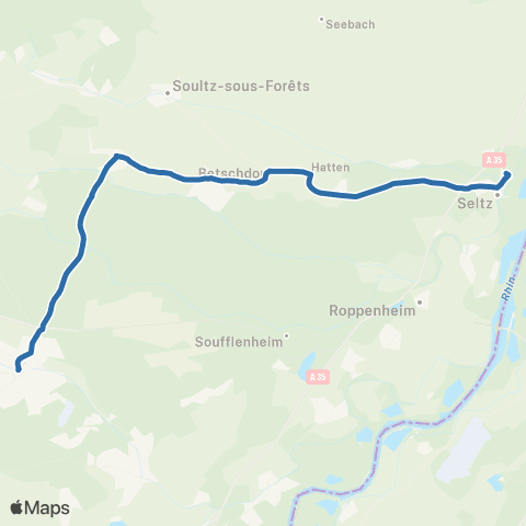Fluo 67 Hatten - Haguenau map