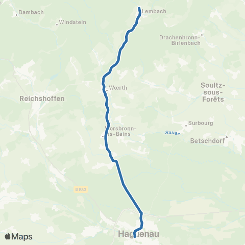 Fluo 67 Lembach - Woerth - Haguenau map