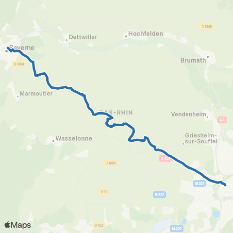 Fluo 67 Saverne - Truchtersheim map