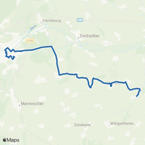 Fluo 67 Saverne - Duntzenheim map
