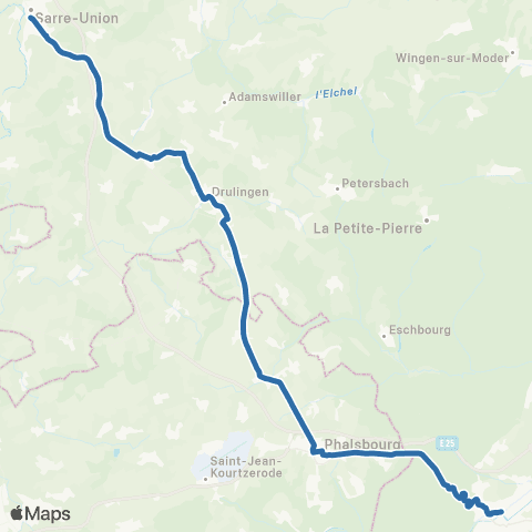 Fluo 67 Saverne - Drulingen - Sarre Union map