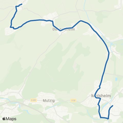 Fluo 67 Balbronn - Molsheim map