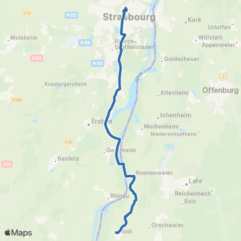 Fluo 67 Strasbourg - Europa Park map