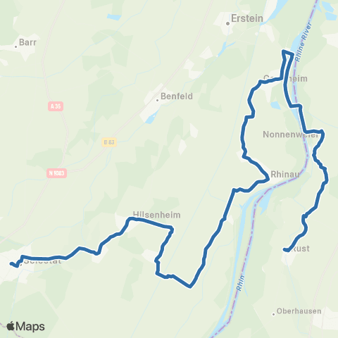 Fluo 67 Sélestat - Europa Park map