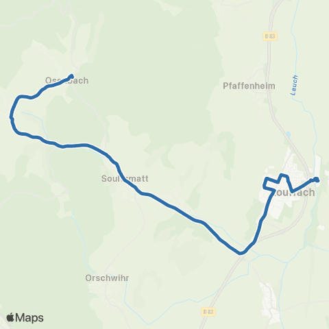 Fluo 68 Osenbach / Soultzmatt / Rouffach map