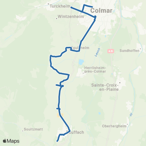 Fluo 68 Rouffach / Eguisheim / Colmar map