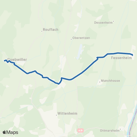 Fluo 68 Fessenheim / Guebwiller map