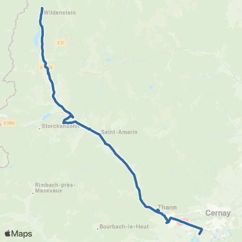 Fluo 68 Wildenstein / Kruth / Thann / Cernay map