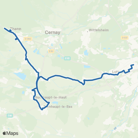 Fluo 68 Thann / Reiningue / Mulhouse map