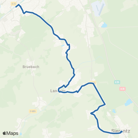 Fluo 68 Sierentz / Mulhouse map