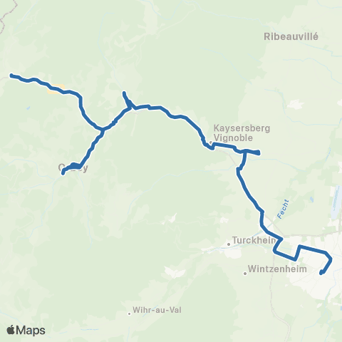 Fluo 68 Le Bonhomme / Colmar map