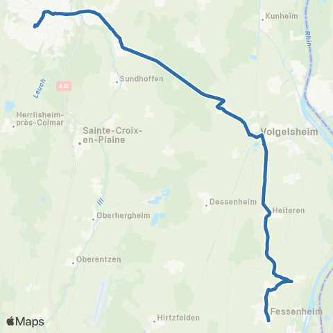 Fluo 68 Colmar / Heiteren / Fessenheim map