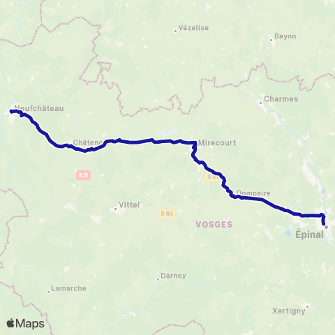 Vosges 88 10 - Neufchâteau / Mirecourt / Épinal map