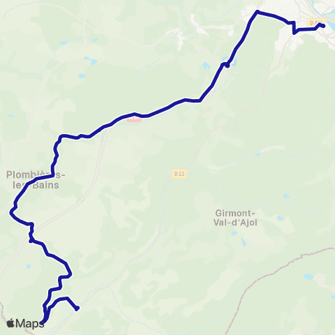Vosges 88 Le Val d'Ajol / Remiremont map