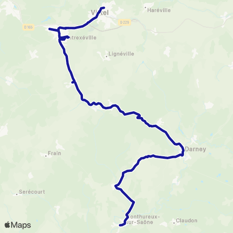 Vosges 88 Monthureux / Contrexéville / Vittel map