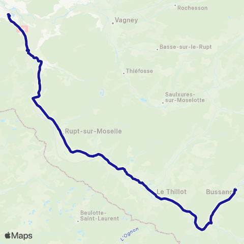 Vosges 88 2 - Remiremont / Bussang map