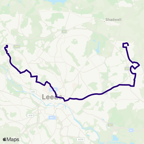 First Leeds Whinmoor - Latchmere Crest map