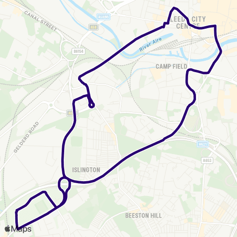 First Leeds Elland Rd P&R - Elland Rd P&R map