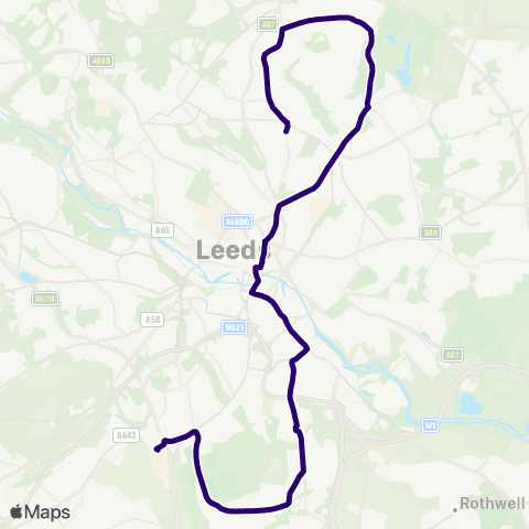 First Leeds Roundhay Park - White Rose Centre map