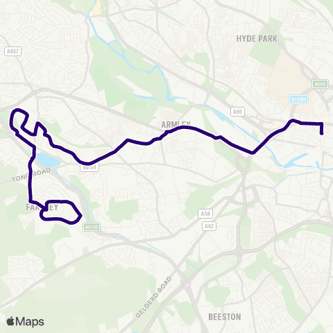 First Leeds Whincover Hill - City Square F map