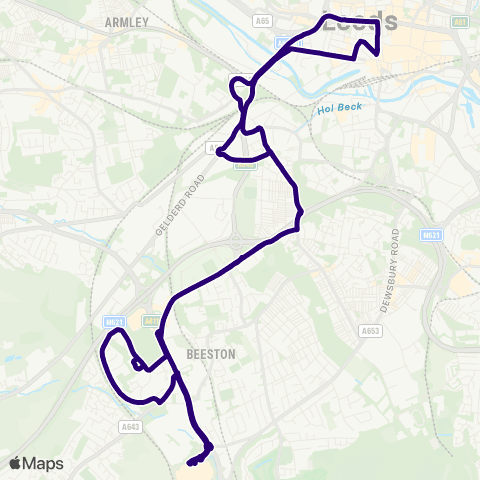 First Leeds Civic L - Civic L map
