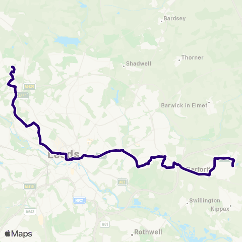 First Leeds Ireland Wood - Inverness Road map