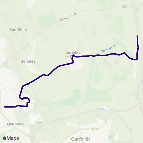 First Leeds Cross Gates Centre - Old Cafe Terminus map