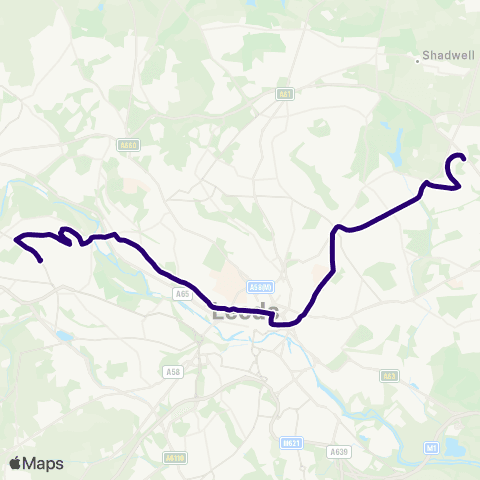 First Leeds Monkswood Gate - Bramley Centre Bus Sta map