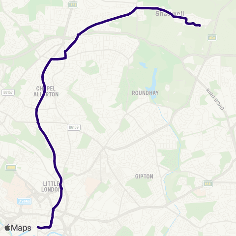 First Leeds Station C - Shadwell Terminus map