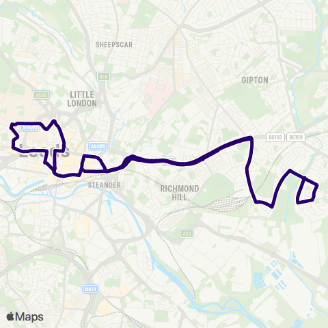 First Leeds Headrow N - Headrow N map