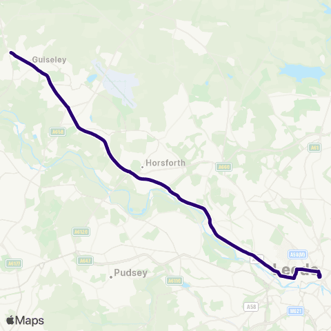 First Leeds White Cross - Leeds City Bus Station map
