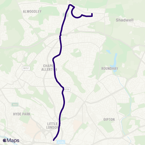 First Leeds Victoria K - High Ash Shops map