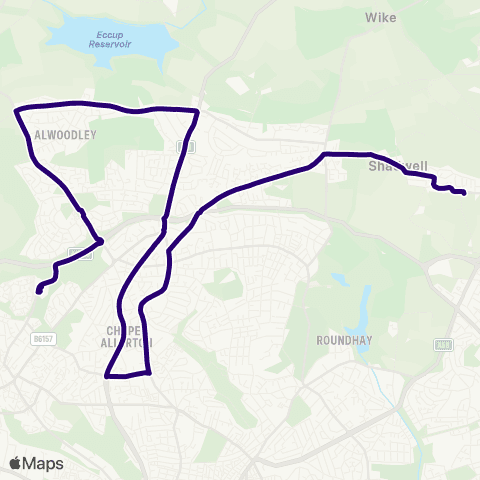 First Leeds Shadwell Terminus - Cardinal Heenan Turning Circle map