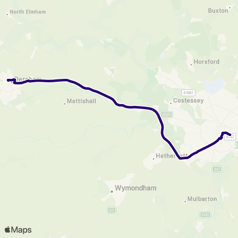First Norfolk & Suffolk Market Place - Railway Station map