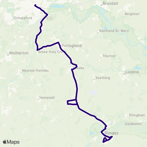 First Norfolk & Suffolk Queens Road - St Stephens Street map