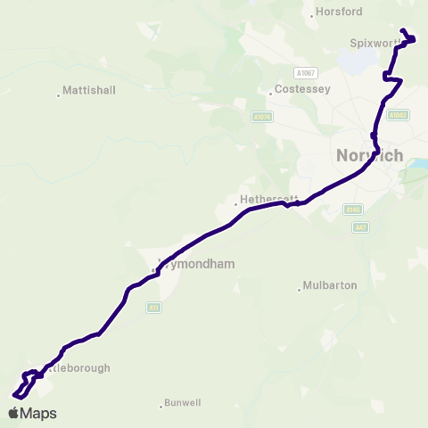 First Norfolk & Suffolk Ivy Road - Queens Square map