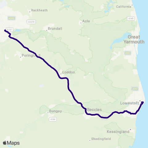 First Norfolk & Suffolk Bus Station - Bus Station map