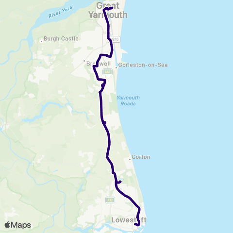 First Norfolk & Suffolk Market Gates - Bus Station map