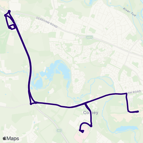 First Norfolk & Suffolk Costessey P&R Site - Costessey P&R Site map