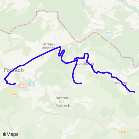 Forbus Forbach - Alsting map