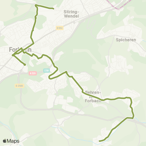 Forbus Bousbach Mairie - Lycée Condorcet map