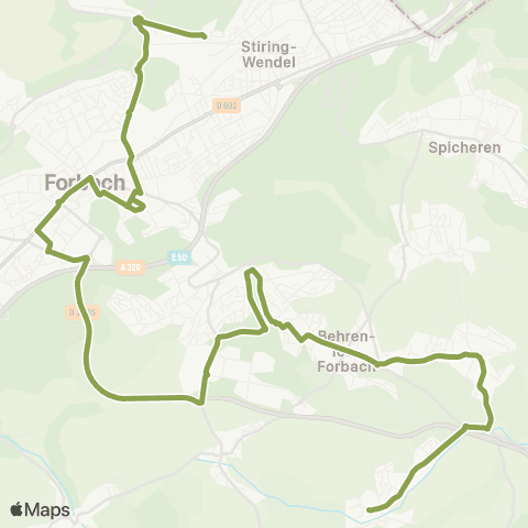 Forbus Bousbach Mairie - Lycée Condorcet map