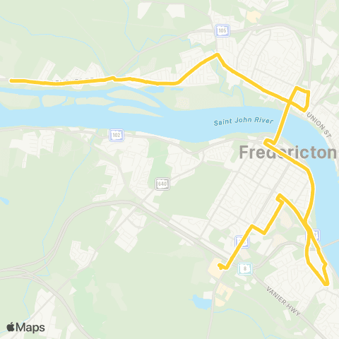 Fredericton Transit Prospect map