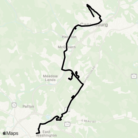 Freedom Transit County Line B map